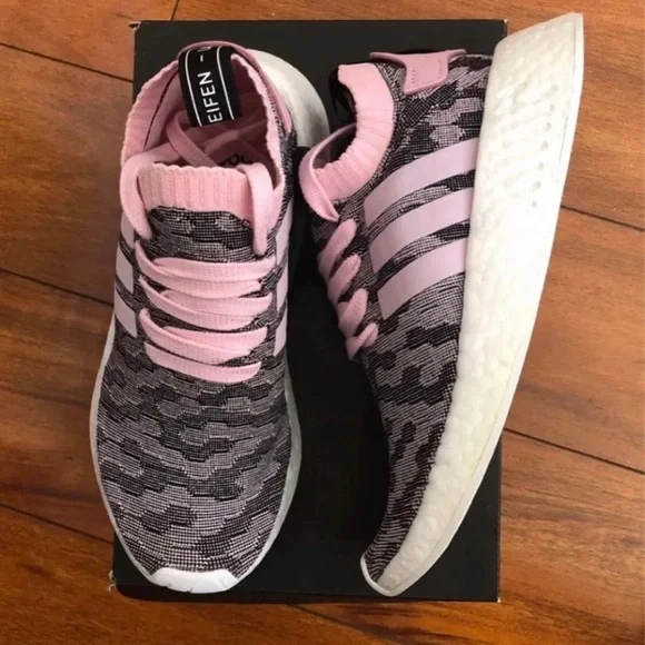 adidas | Shoes | New Womens Adidas Nmd Sz 6 Pink And Black Sneakers With  Sporty Silhouette | Poshmark